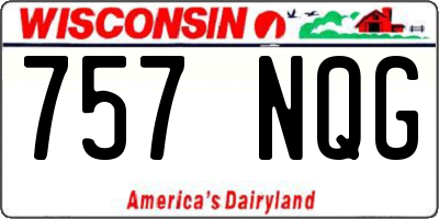 WI license plate 757NQG