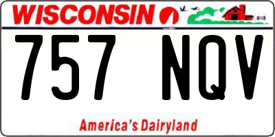WI license plate 757NQV
