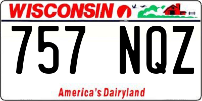 WI license plate 757NQZ