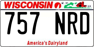 WI license plate 757NRD