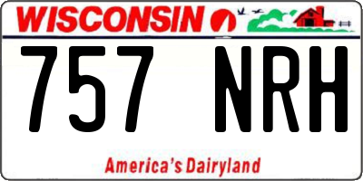 WI license plate 757NRH