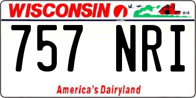 WI license plate 757NRI