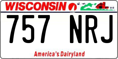 WI license plate 757NRJ