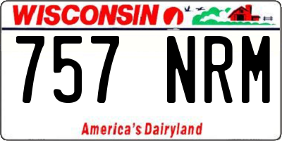 WI license plate 757NRM