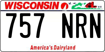 WI license plate 757NRN