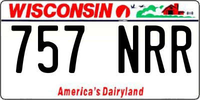 WI license plate 757NRR