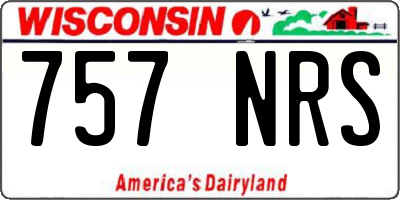 WI license plate 757NRS