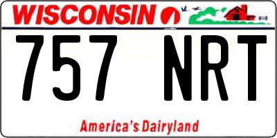 WI license plate 757NRT