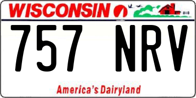 WI license plate 757NRV
