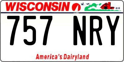 WI license plate 757NRY