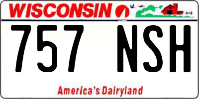 WI license plate 757NSH