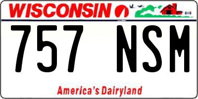 WI license plate 757NSM
