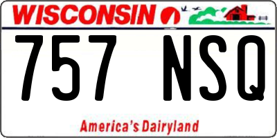 WI license plate 757NSQ
