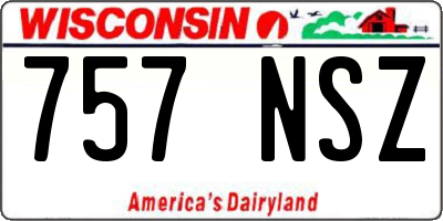 WI license plate 757NSZ