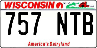 WI license plate 757NTB