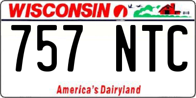 WI license plate 757NTC