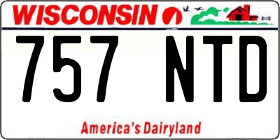 WI license plate 757NTD