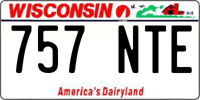 WI license plate 757NTE