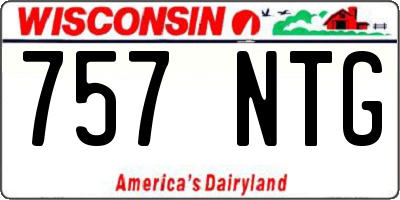 WI license plate 757NTG