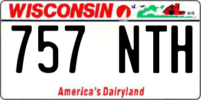 WI license plate 757NTH