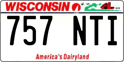 WI license plate 757NTI