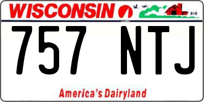 WI license plate 757NTJ