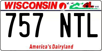 WI license plate 757NTL