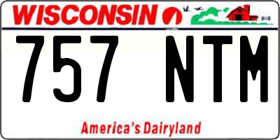 WI license plate 757NTM