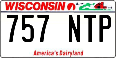 WI license plate 757NTP