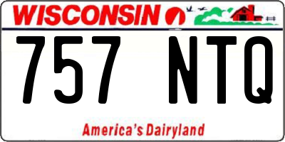 WI license plate 757NTQ