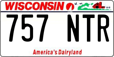 WI license plate 757NTR