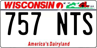 WI license plate 757NTS