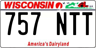 WI license plate 757NTT