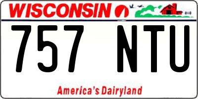 WI license plate 757NTU