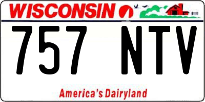 WI license plate 757NTV