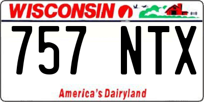 WI license plate 757NTX