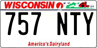 WI license plate 757NTY