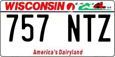 WI license plate 757NTZ