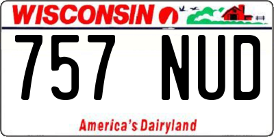 WI license plate 757NUD