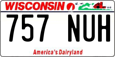 WI license plate 757NUH