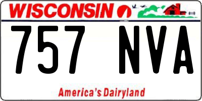 WI license plate 757NVA