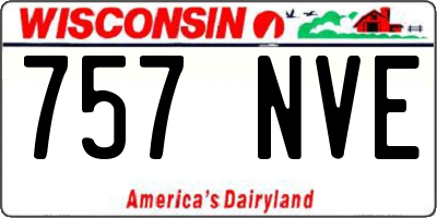 WI license plate 757NVE