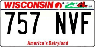 WI license plate 757NVF