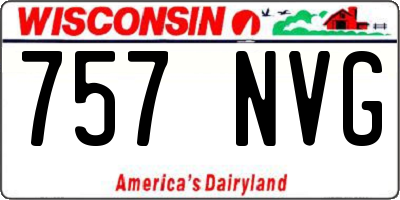 WI license plate 757NVG