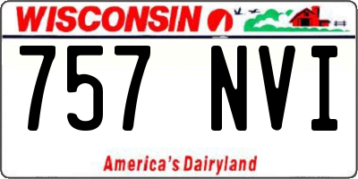 WI license plate 757NVI