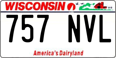 WI license plate 757NVL
