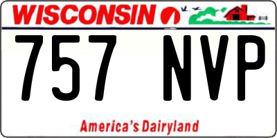 WI license plate 757NVP