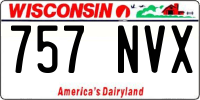 WI license plate 757NVX