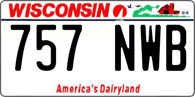 WI license plate 757NWB