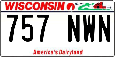 WI license plate 757NWN